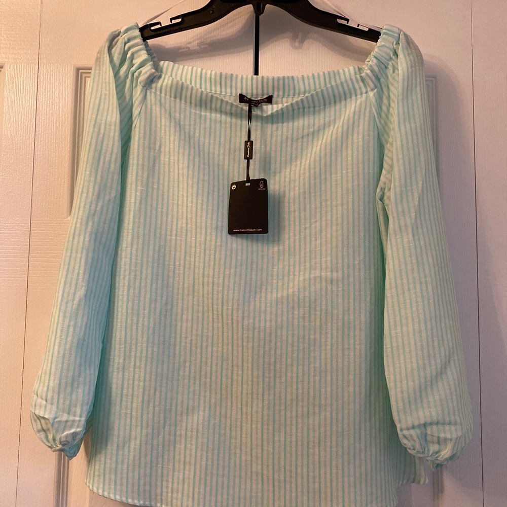 NEW Massimo Dutti Striped Blouse Size 8
